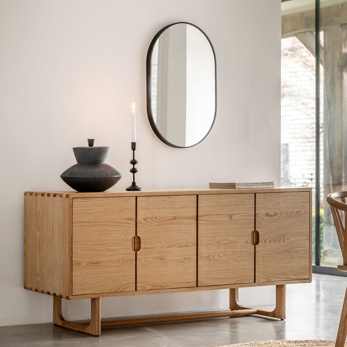Gallery Direct Craft 4 Door Sideboard Natural 1700x450x750mm