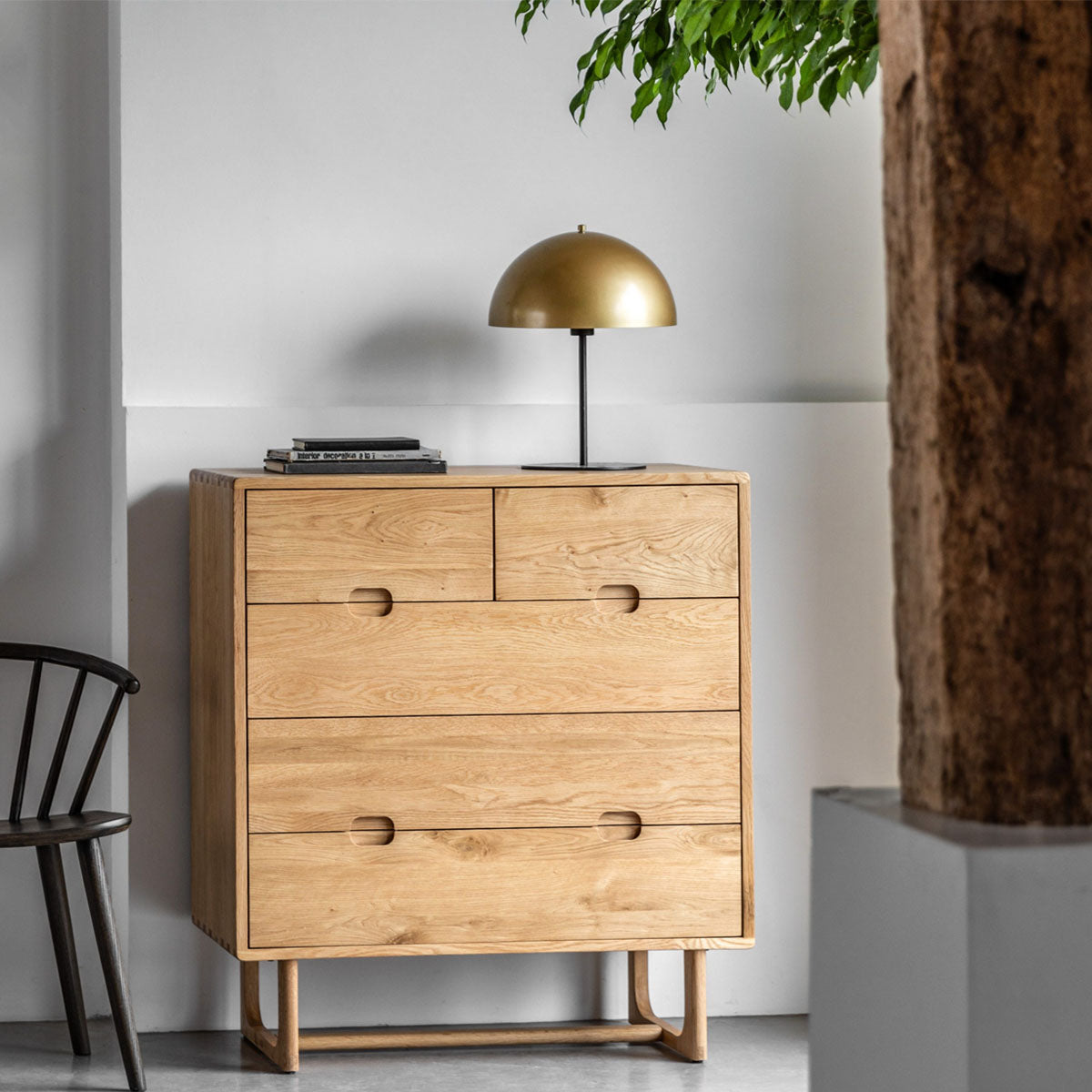 Gallery Direct Craft 5 Drawer Chest Natural 950x450x1060mm