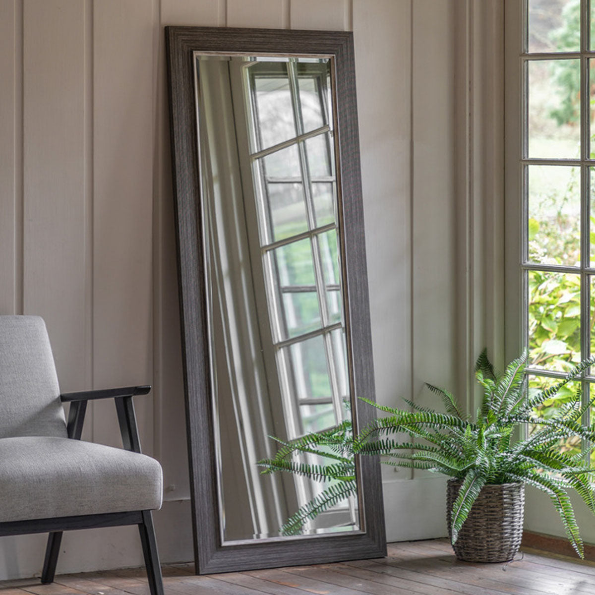 Gallery Direct Richmond Leaner Mirror Pewter 670x1670mm