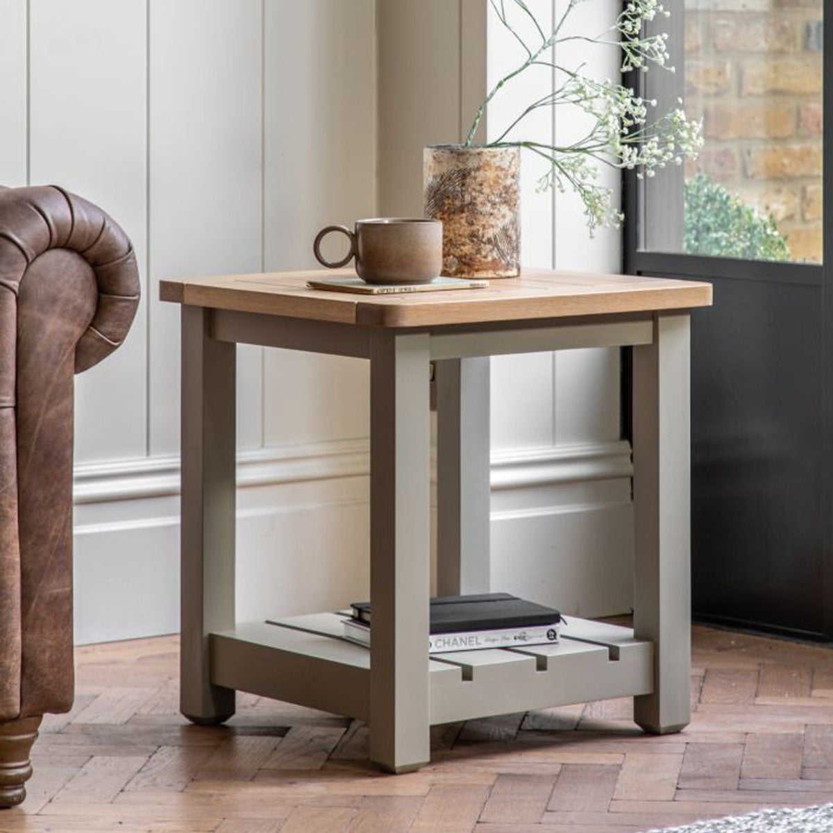 Gallery Direct Eton Side Table Prairie 500x500x550mm