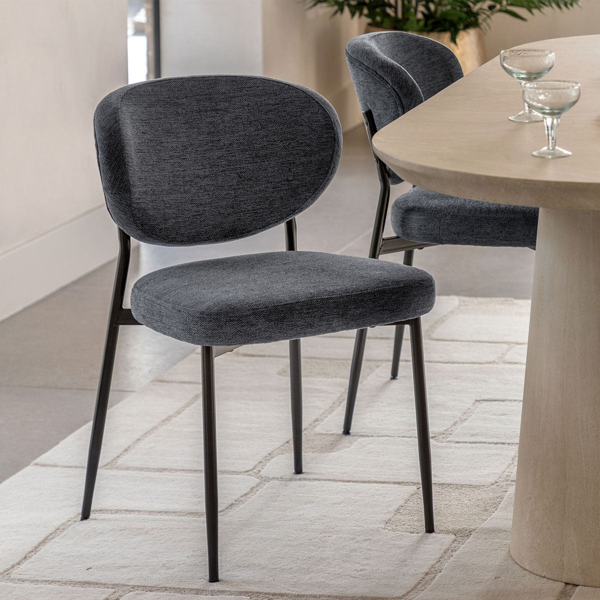 Gallery Direct Oppo Dining Chair Charcoal (2pk)
