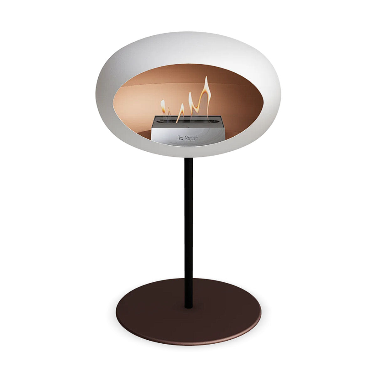 Le Feu Ground Steel Low - White - 25mm Pole Width