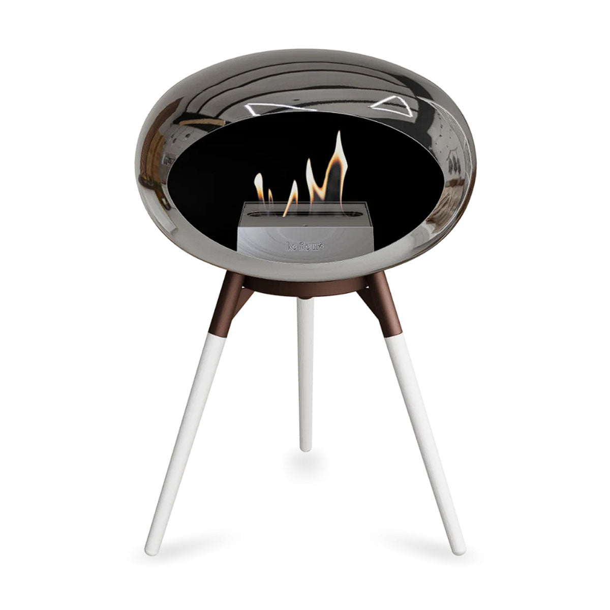 Le Feu Ground Wood Low - Chromed Silver