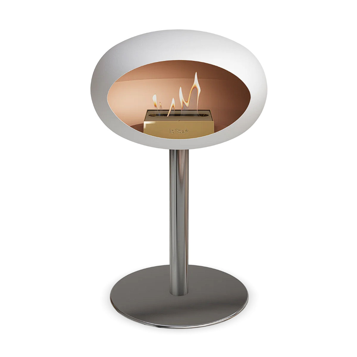Le Feu Ground Steel Low - White - 60mm Pole Width
