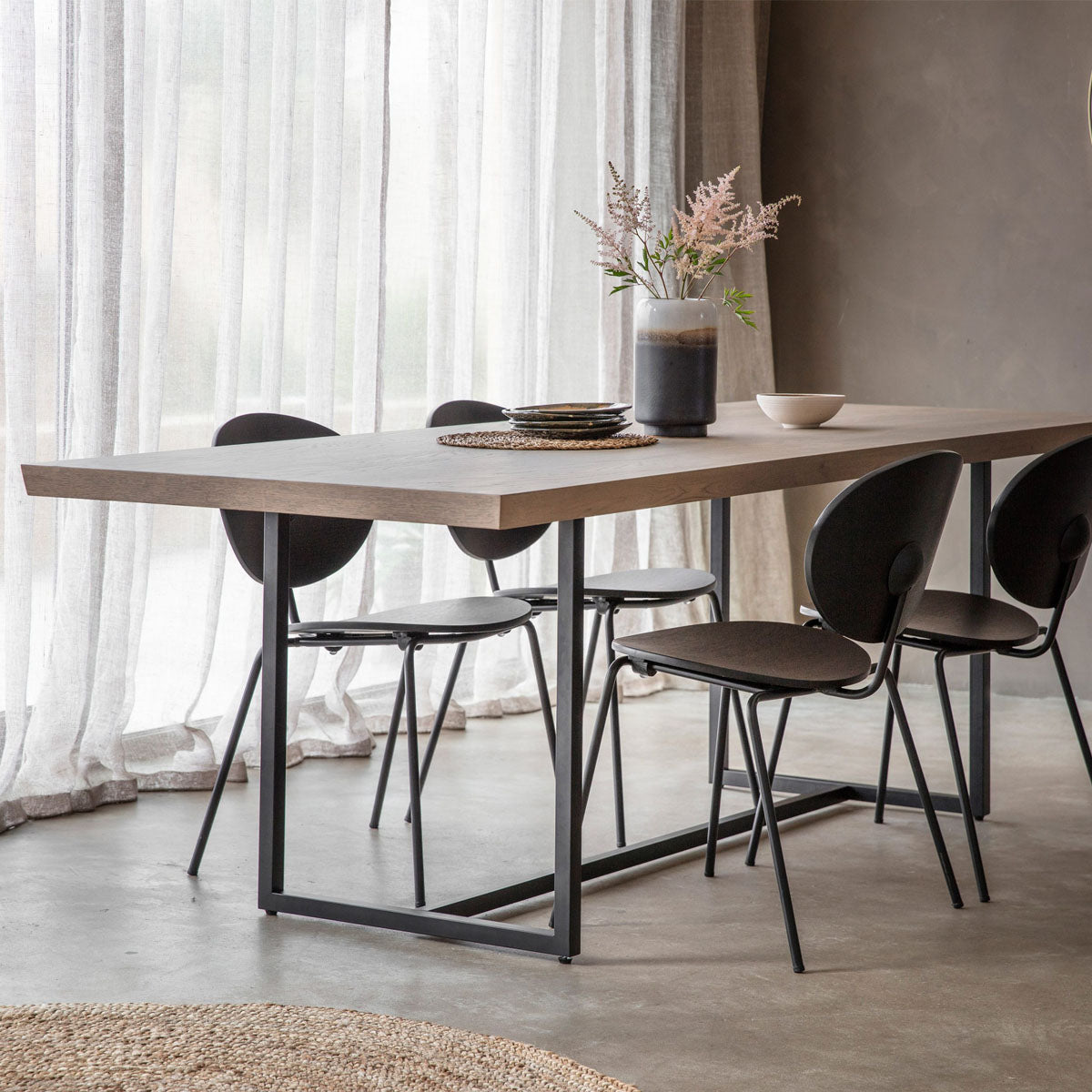 Gallery Direct Forden Dining Table Grey 900x2200x750mm