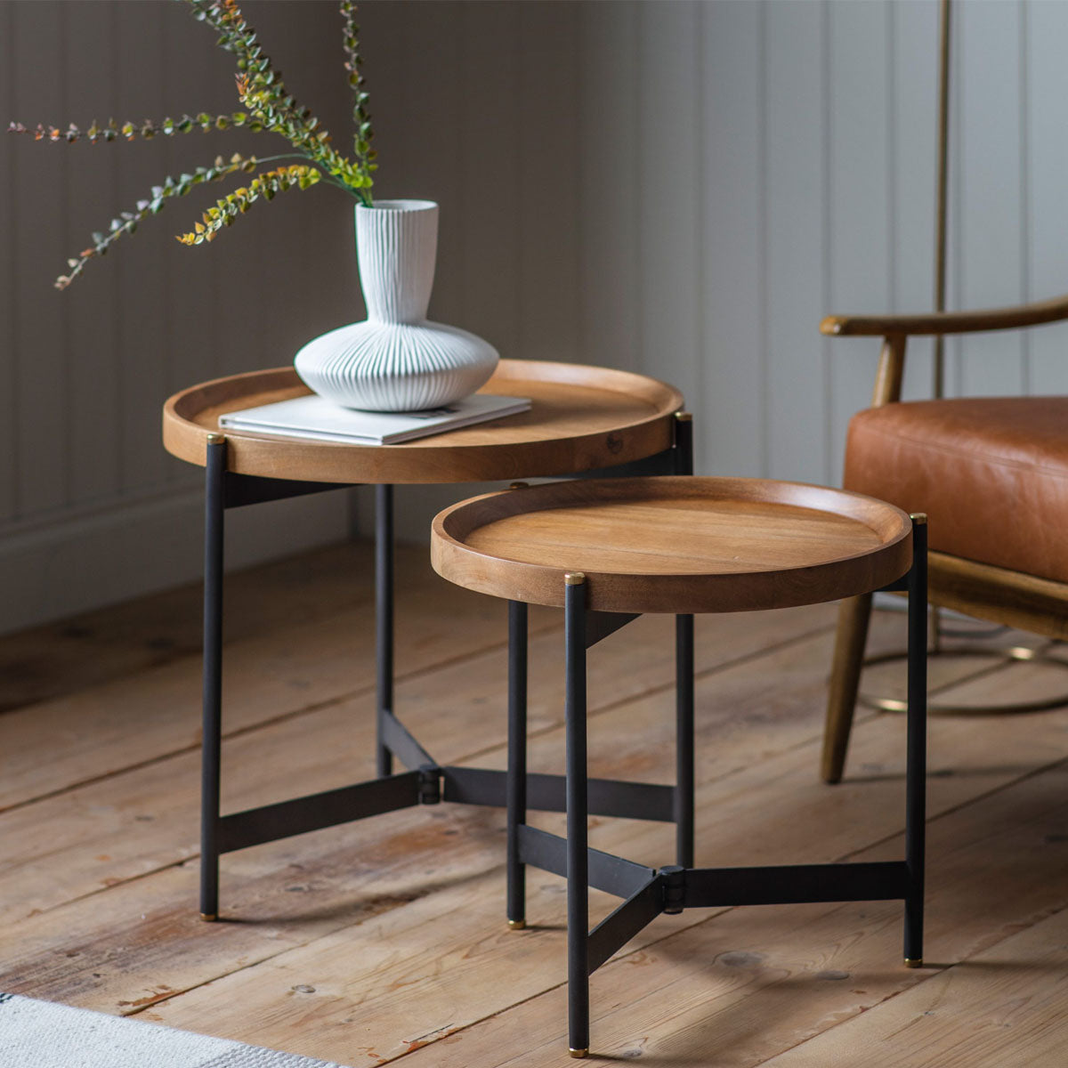 Gallery Direct Dakota Nest Of 2 Tables 550x550x520mm