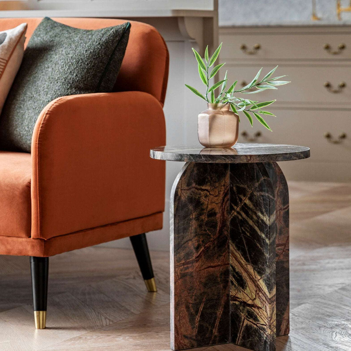 Gallery Direct Amalfi Side Table Ember 400x400x500mm