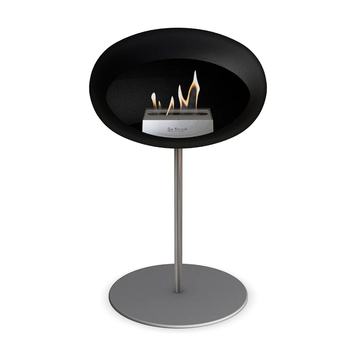 Le Feu Ground Steel Low - Black - 25mm Pole Width