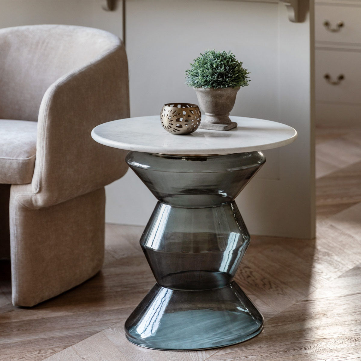 Gallery Direct Turin Side Table Smoke 510x510x510mm