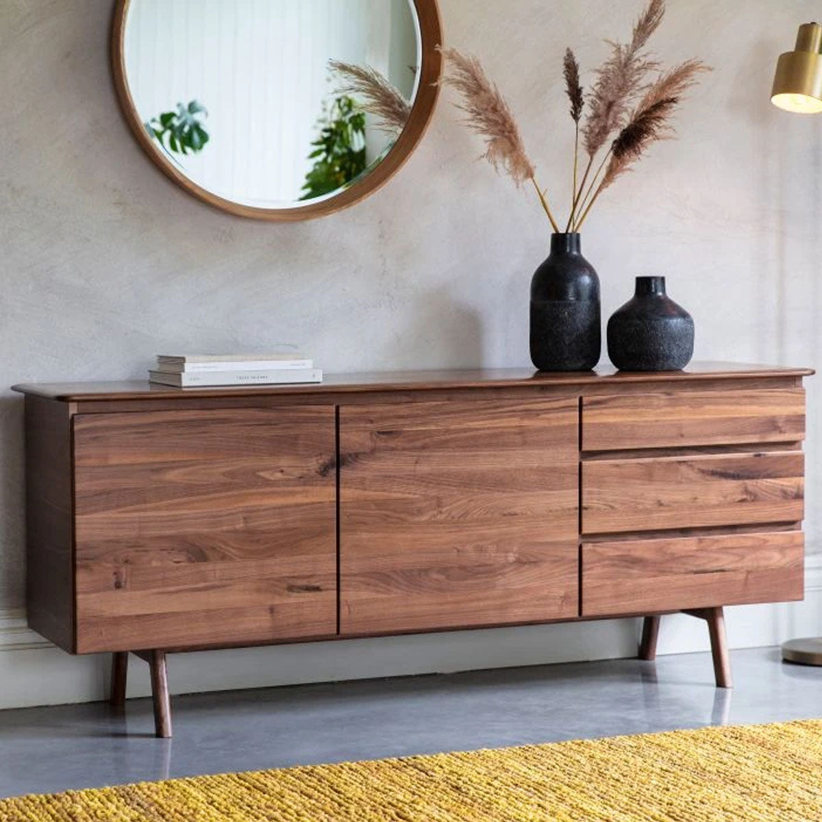 Gallery Direct Madrid 2 Dr/3 Drwr Sideboard Walnut 1710x450x700mm