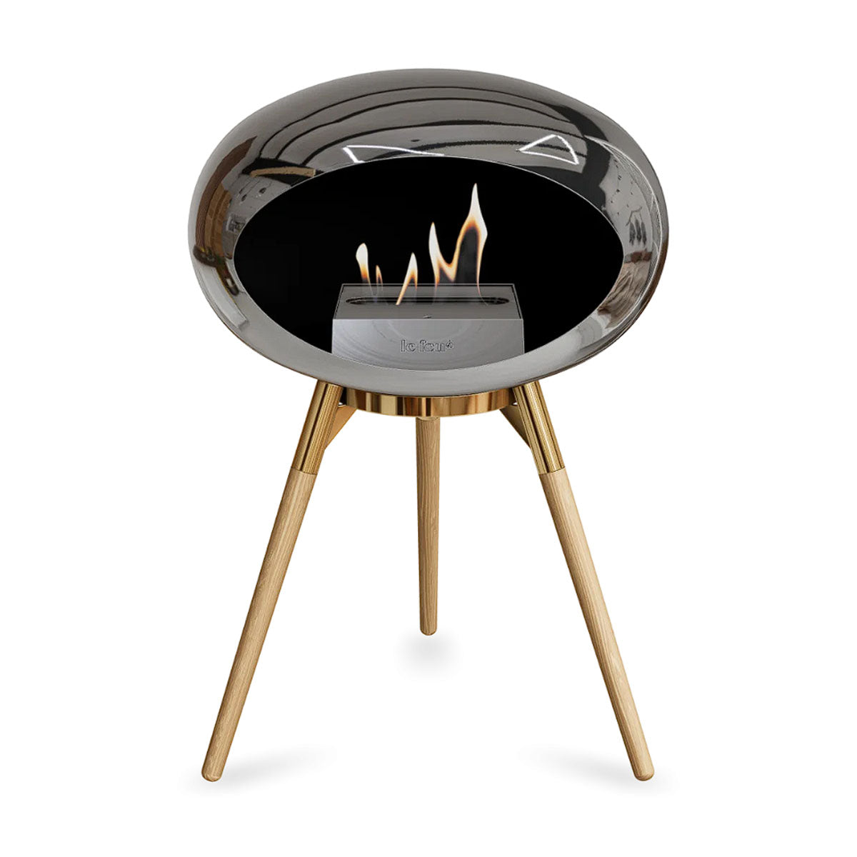 Le Feu Ground Wood Low - Chromed Silver