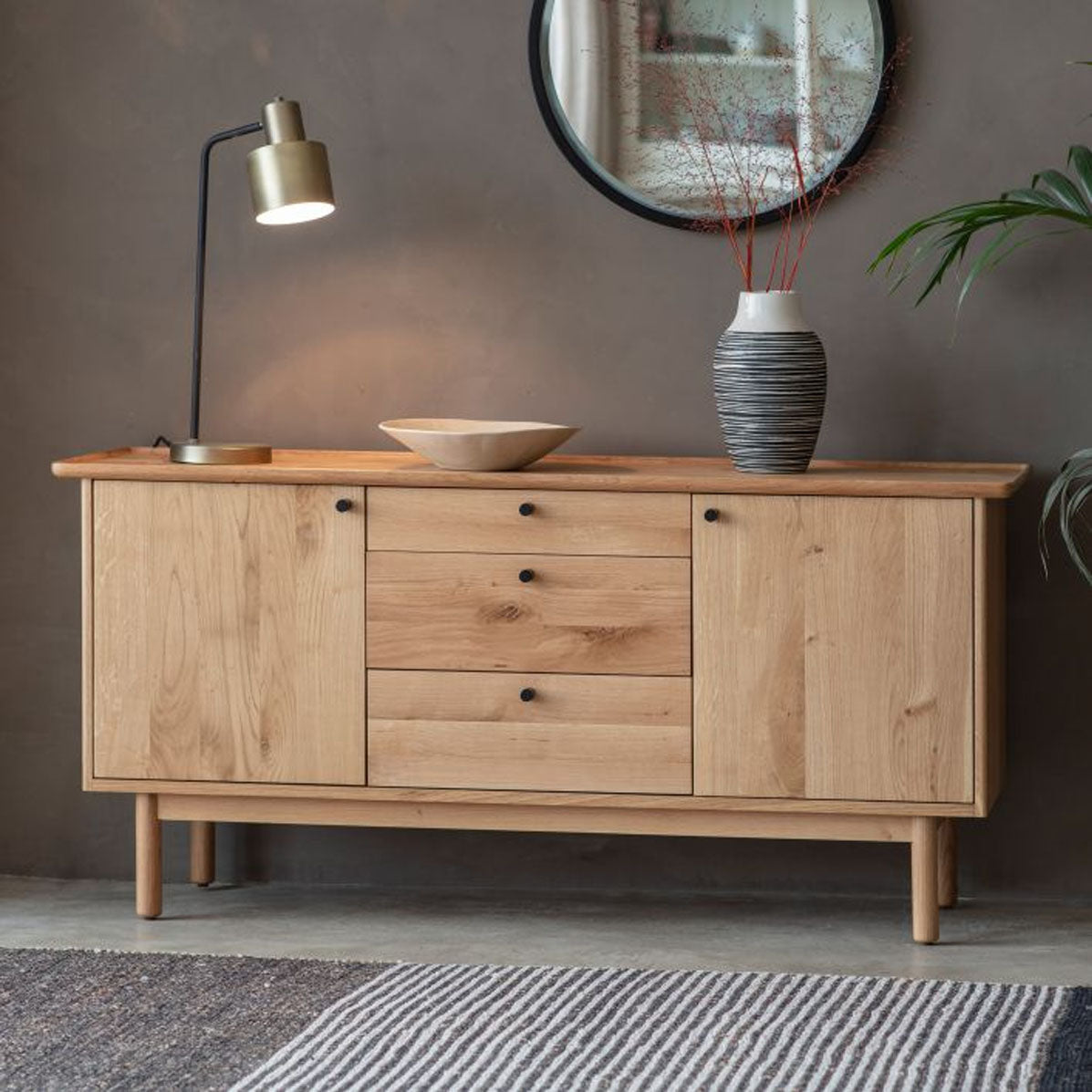 Gallery Direct Kingham 2 Door 3 Drawer Sideboard 1500x450x710mm