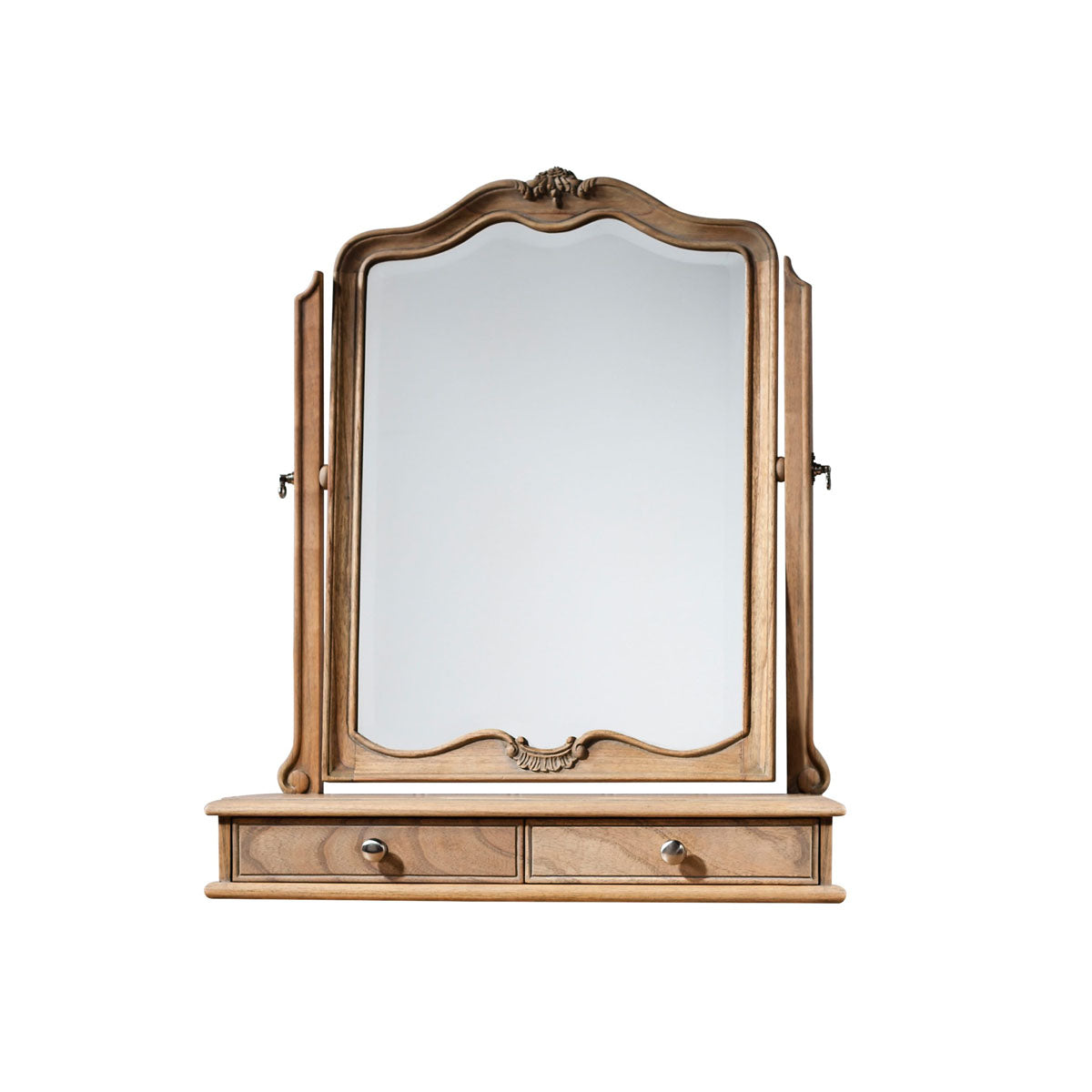 Gallery Direct Chic Dressing Table Mirror Weathered 600x180x730mm