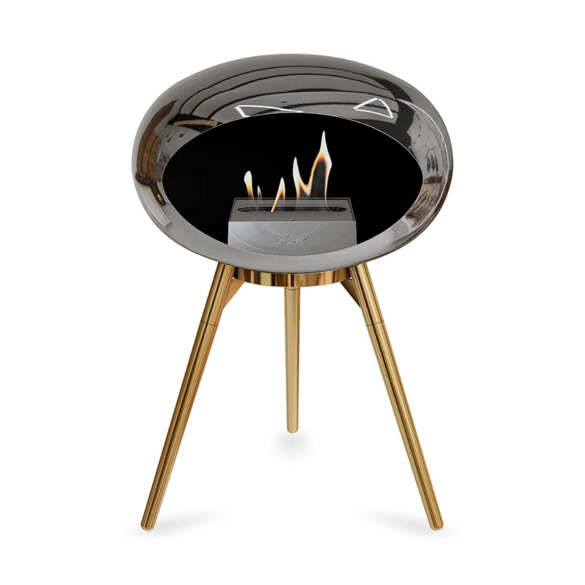 Le Feu Ground Wood Low - Chromed Silver