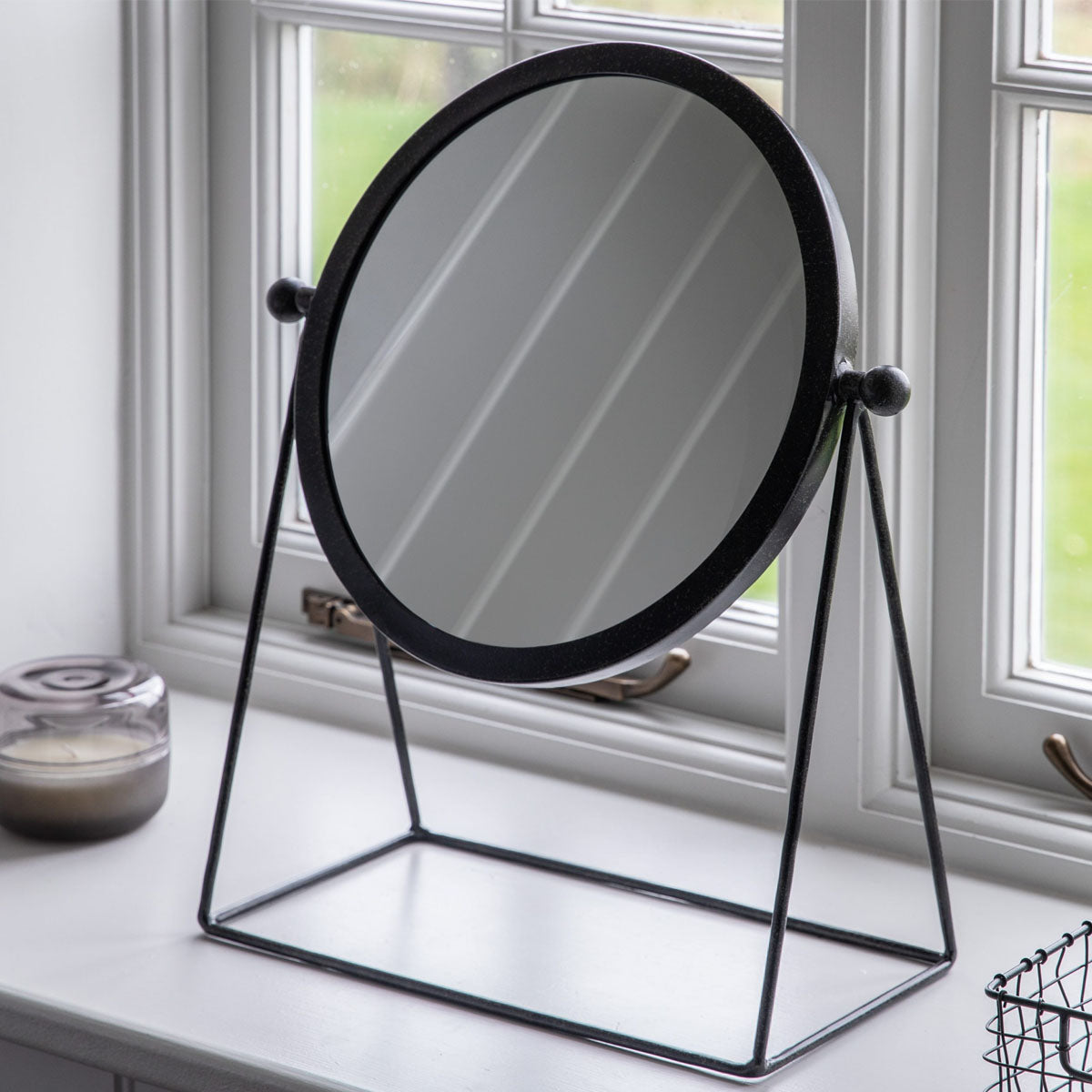 Gallery Direct Webber Mirror Black 360mm