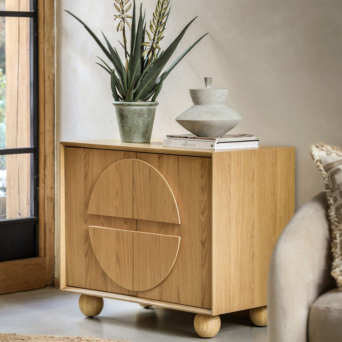 Gallery Direct Geo 2 Door Sideboard 850x450x700mm