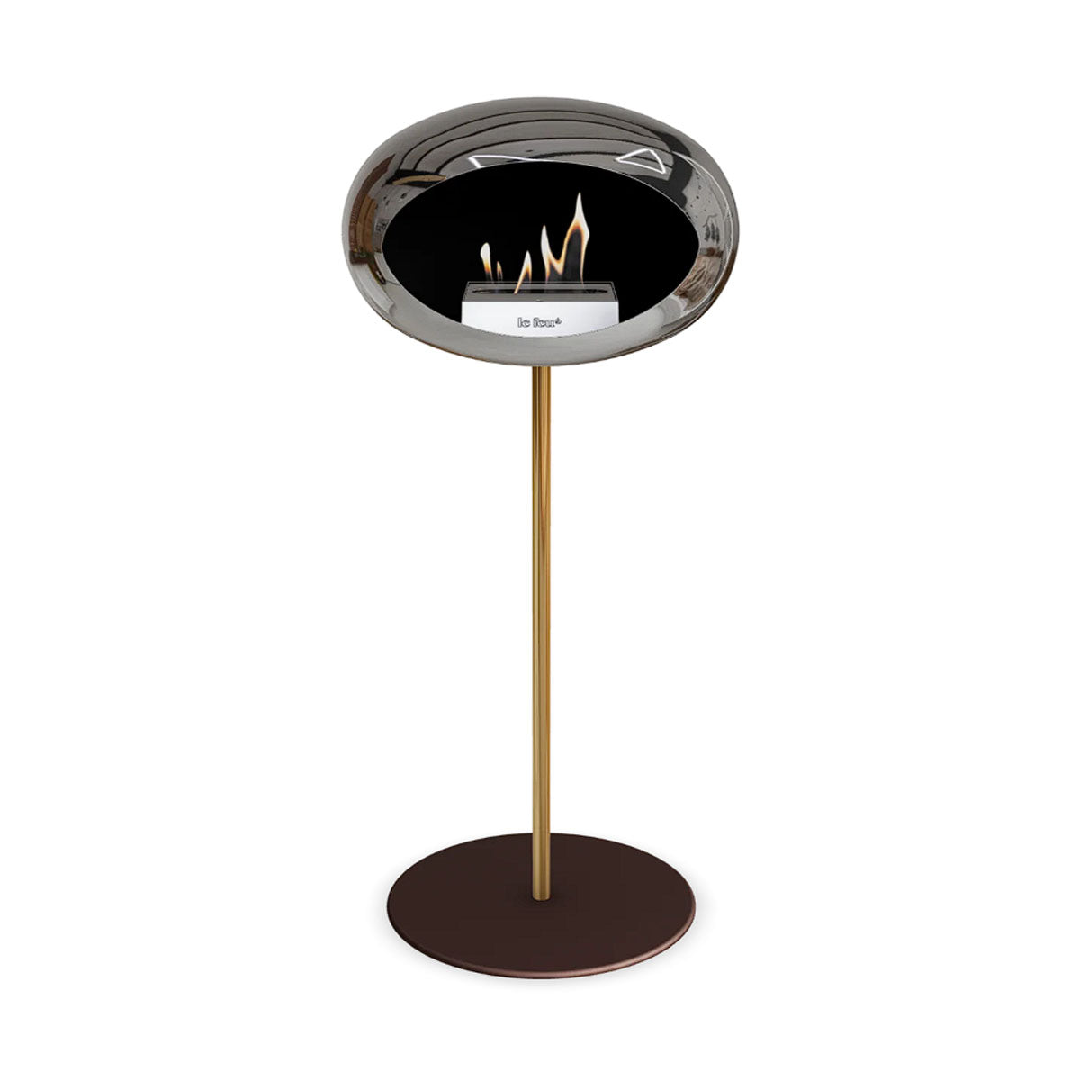 Le Feu Ground Steel High - Chromed Silver - 25mm Pole Width