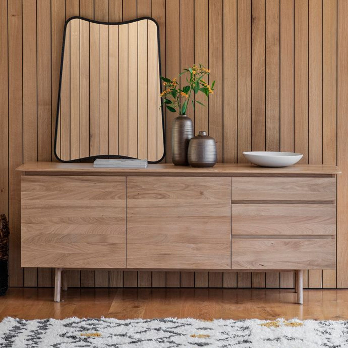 Gallery Direct Madrid 2 Door 3 Drawer Sideboard 1710x450x700mm