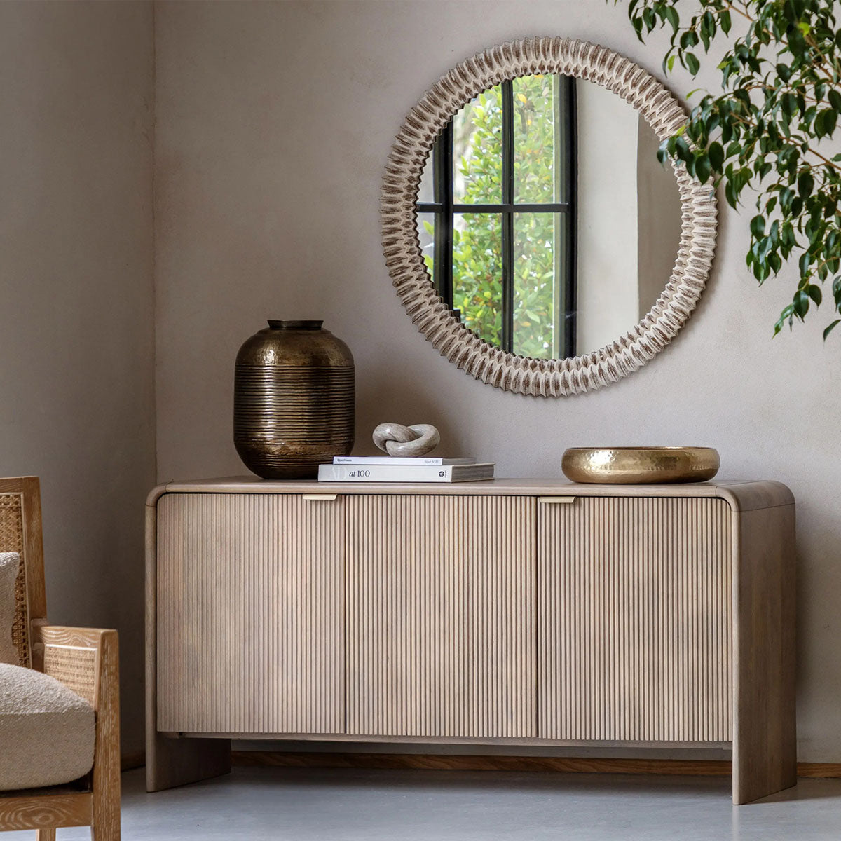 Gallery Direct Colonna 3 Door Sideboard 1500x400x750mm