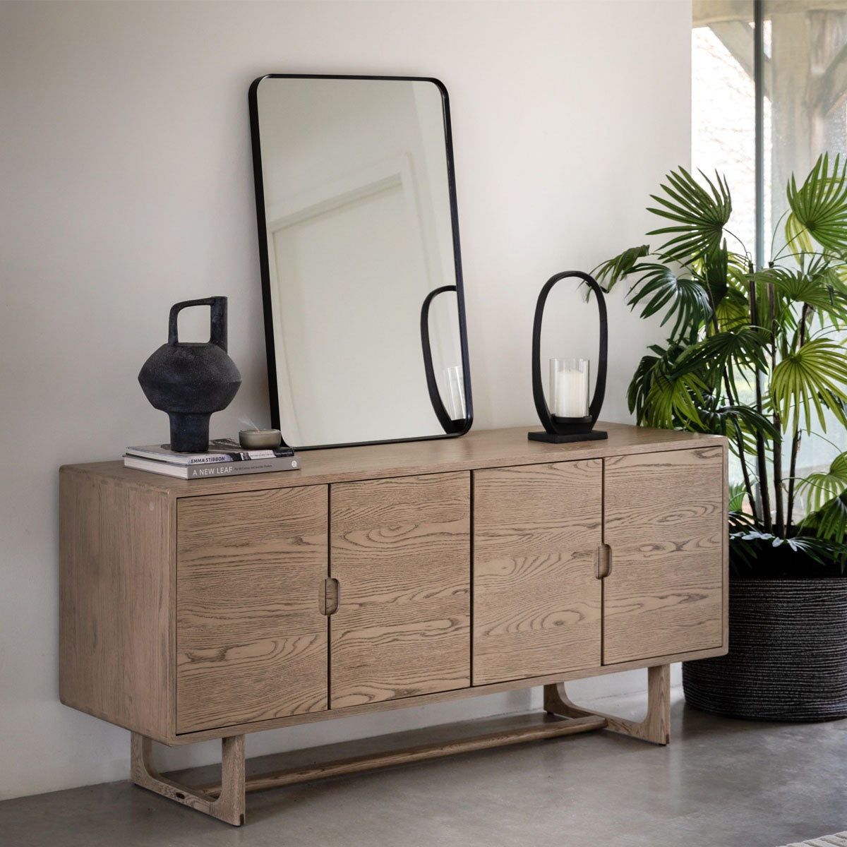 Gallery Direct Craft 4 Door Sideboard Smoked 1700x450x750mm