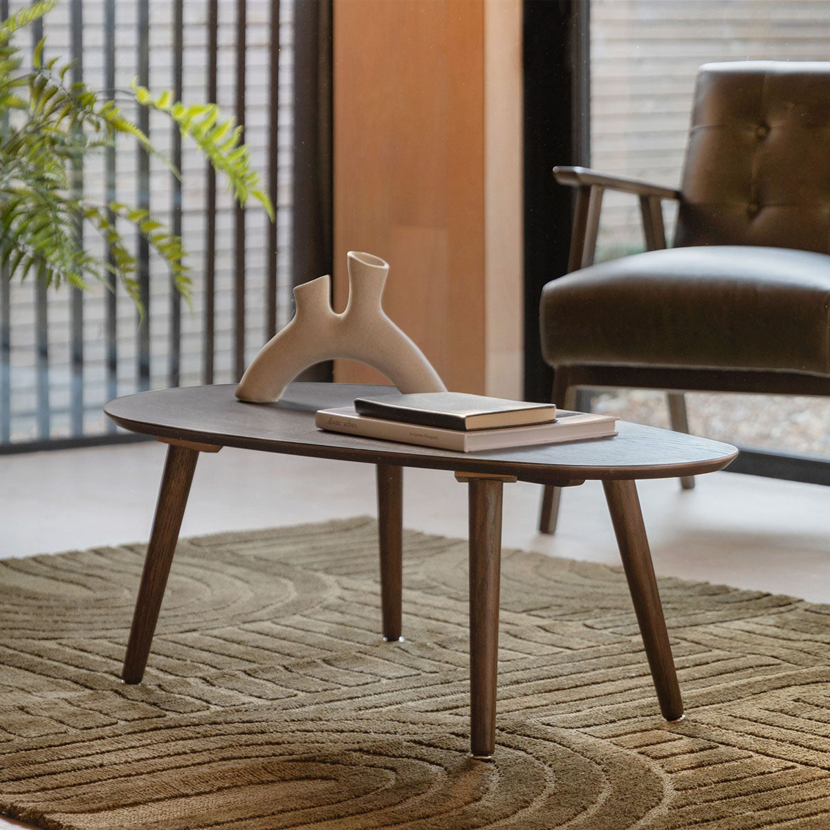 Gallery Direct Hatfield Coffee Table Smoked 1000x500x350mm
