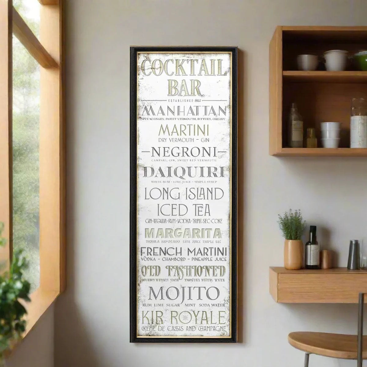 Gallery Direct Cocktail Bar Mirror 400x1100mm
