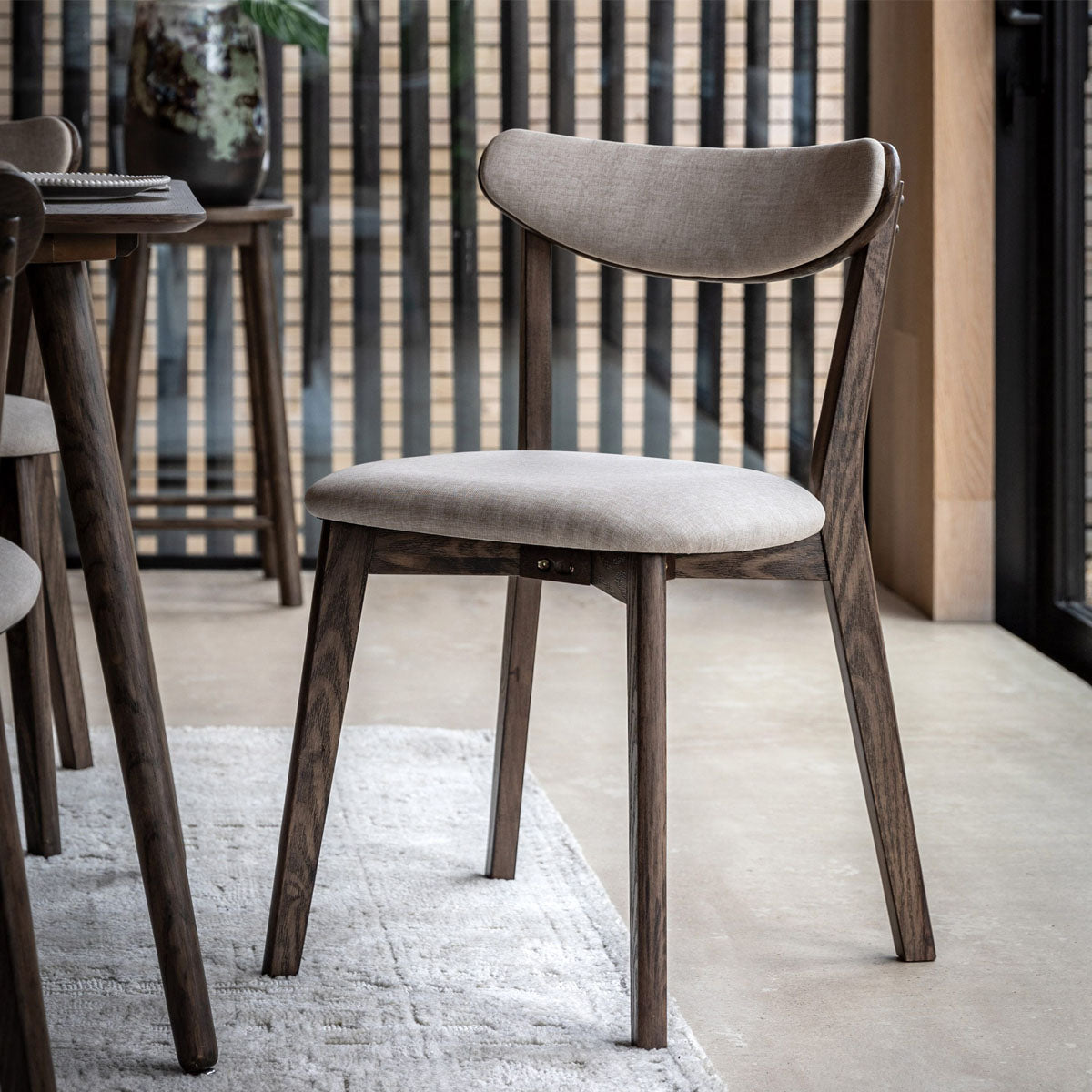 Gallery Direct Hatfield Dining Chair Smoked (2pk) 520x515x815mm