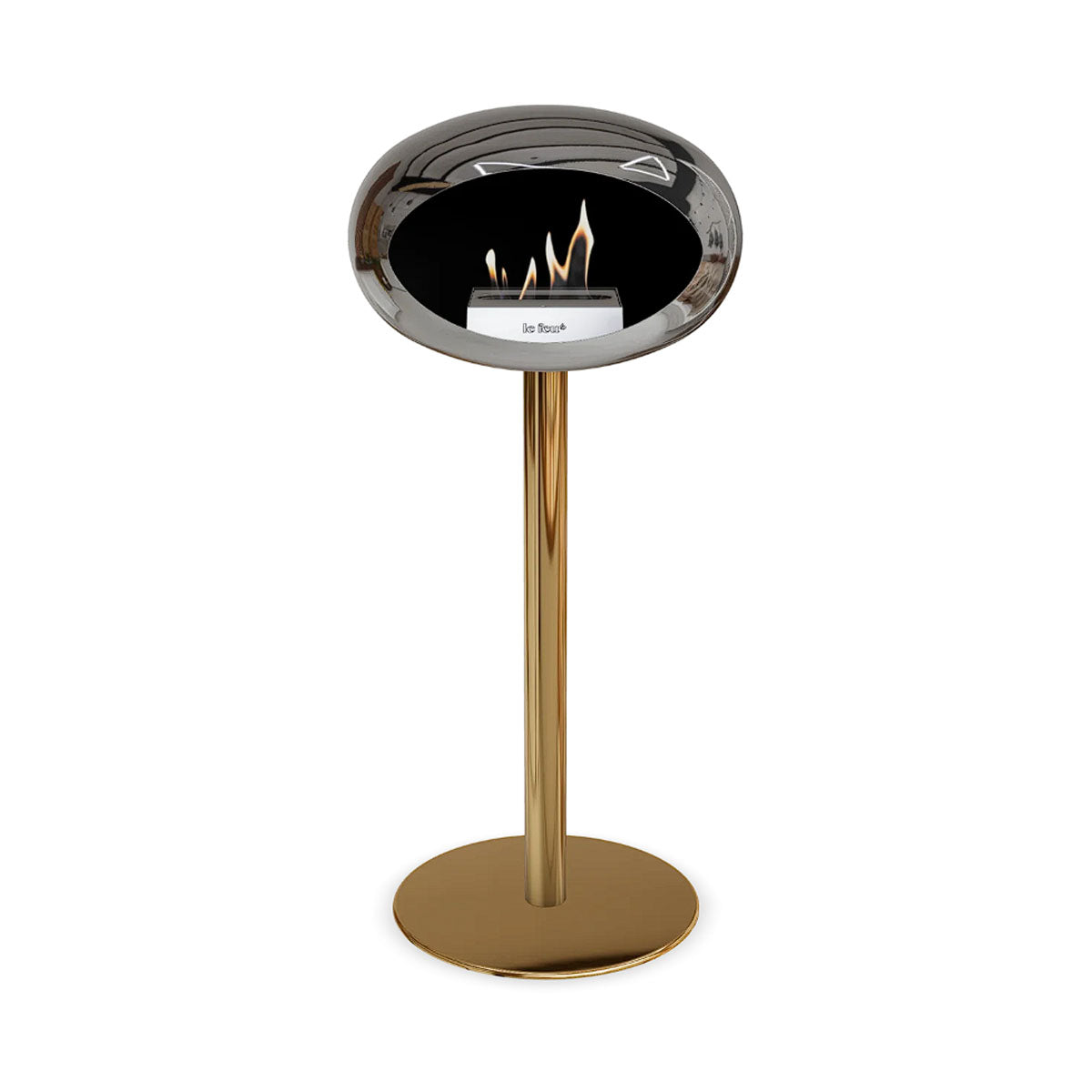 Le Feu Ground Steel High - Chromed Silver - 60mm Pole Width