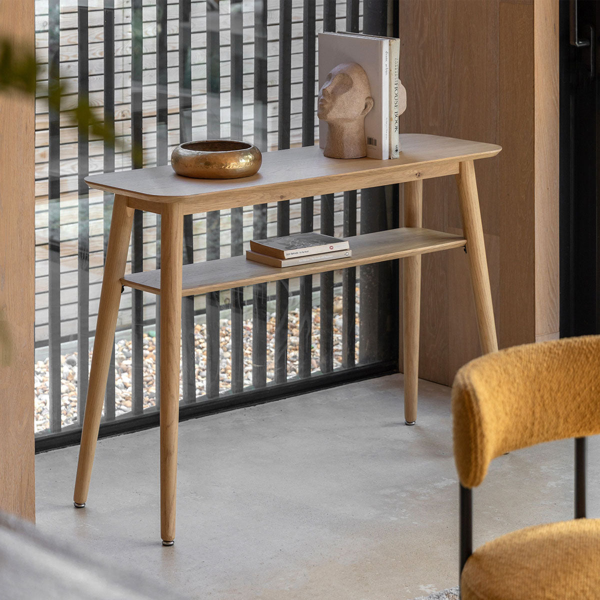Gallery Direct Hatfield Console Table Natural 1100x350x750mm