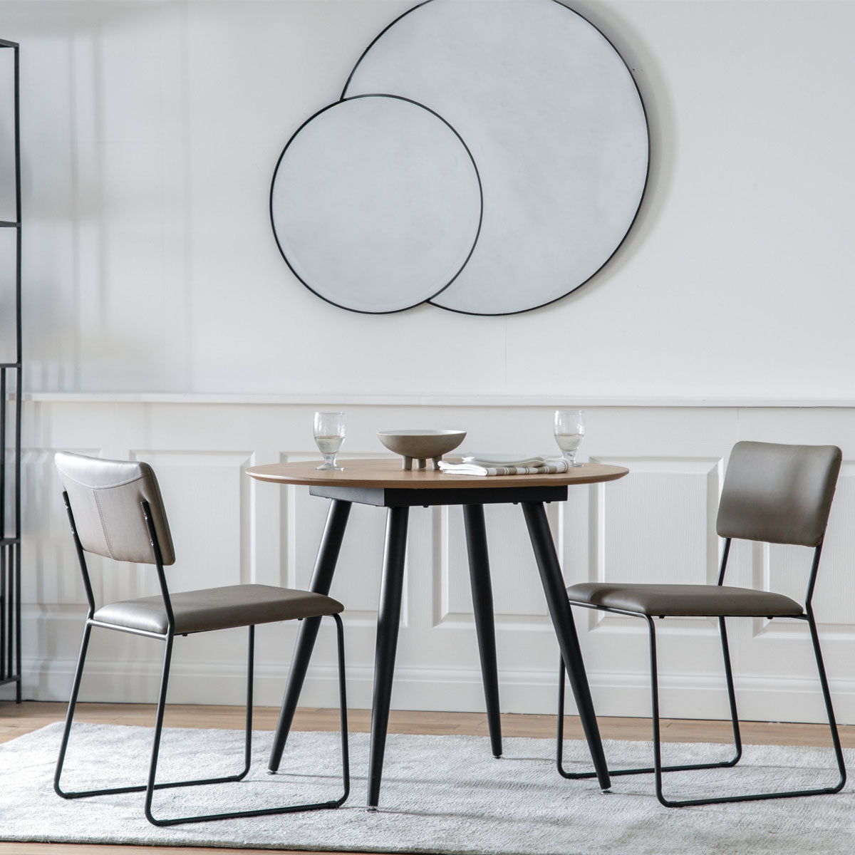 Gallery Direct Astley Round Dining Table Oak 900x900x750mm