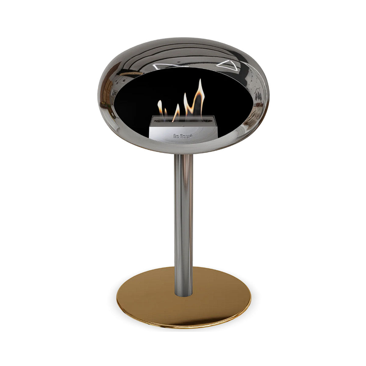 Le Feu Ground Steel Low - Chromed Silver - 60mm Pole Width