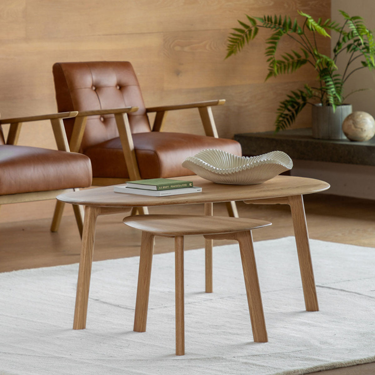 Gallery Direct Madrid Coffee Table Nest 1100x600x450mm