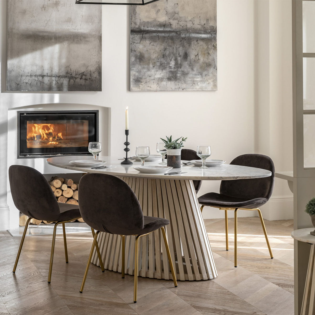 Gallery Direct Soho Oval Dining Table 2000x1000x760mm