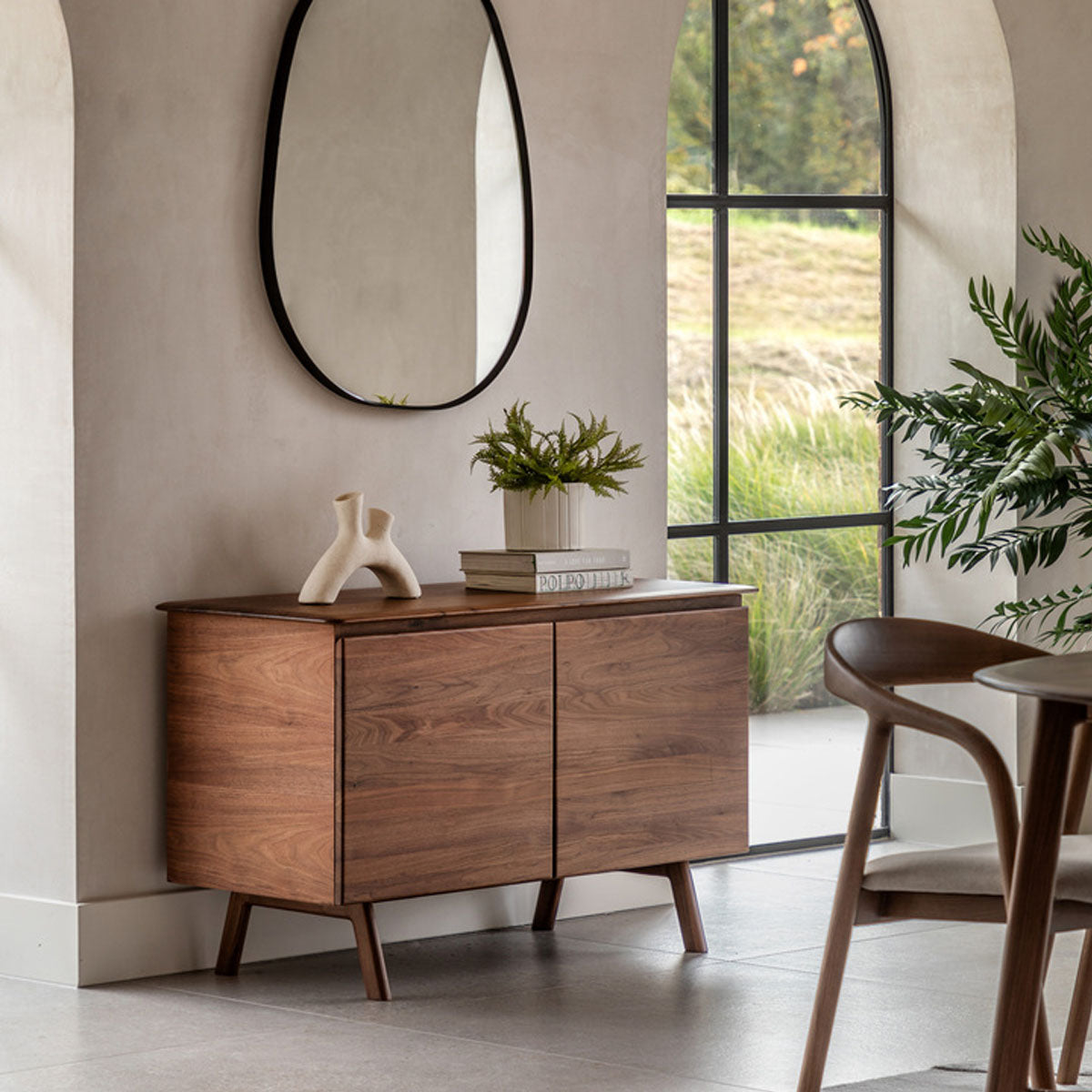 Gallery Direct Madrid 2 Door Sideboard Walnut 1160x450x700mm