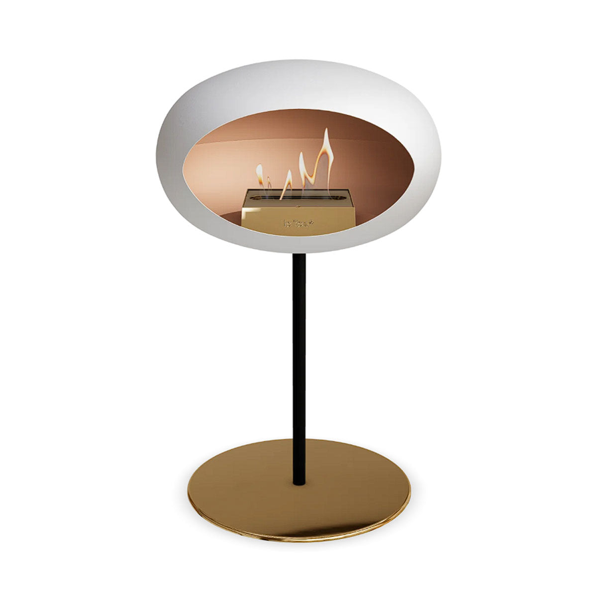 Le Feu Ground Steel Low - White - 25mm Pole Width