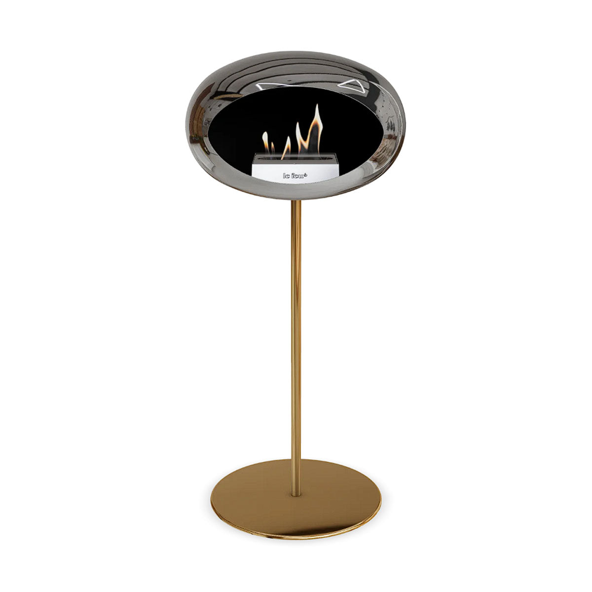 Le Feu Ground Steel High - Chromed Silver - 25mm Pole Width