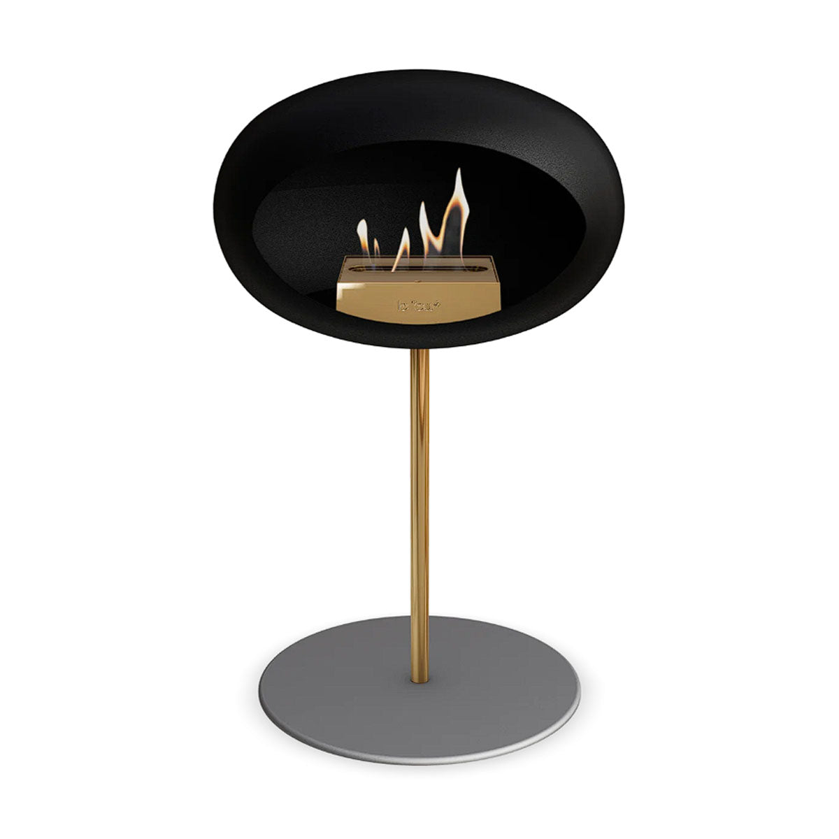 Le Feu Ground Steel Low - Black - 25mm Pole Width