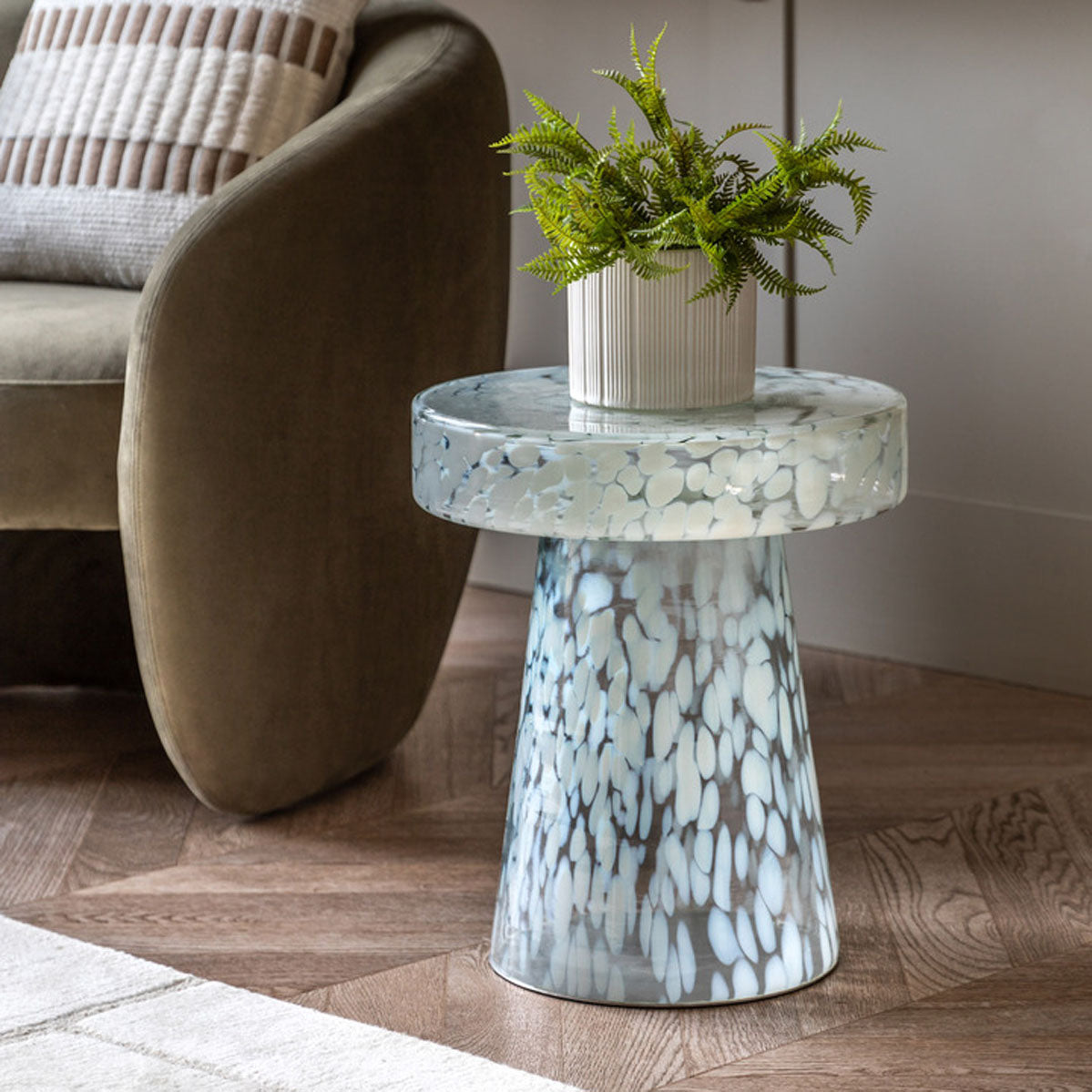 Gallery Direct Murano Side Table White 395x395x465mm