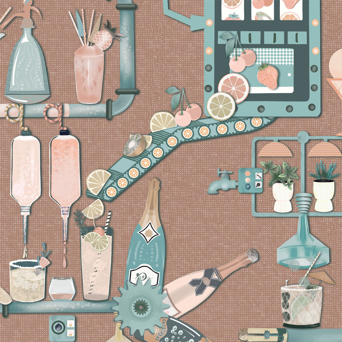 Brand McKenzie Liquid Lab Wallpaper - Mocha