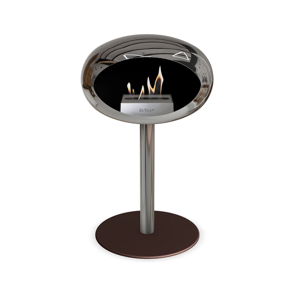 Le Feu Ground Steel Low - Chromed Silver - 60mm Pole Width