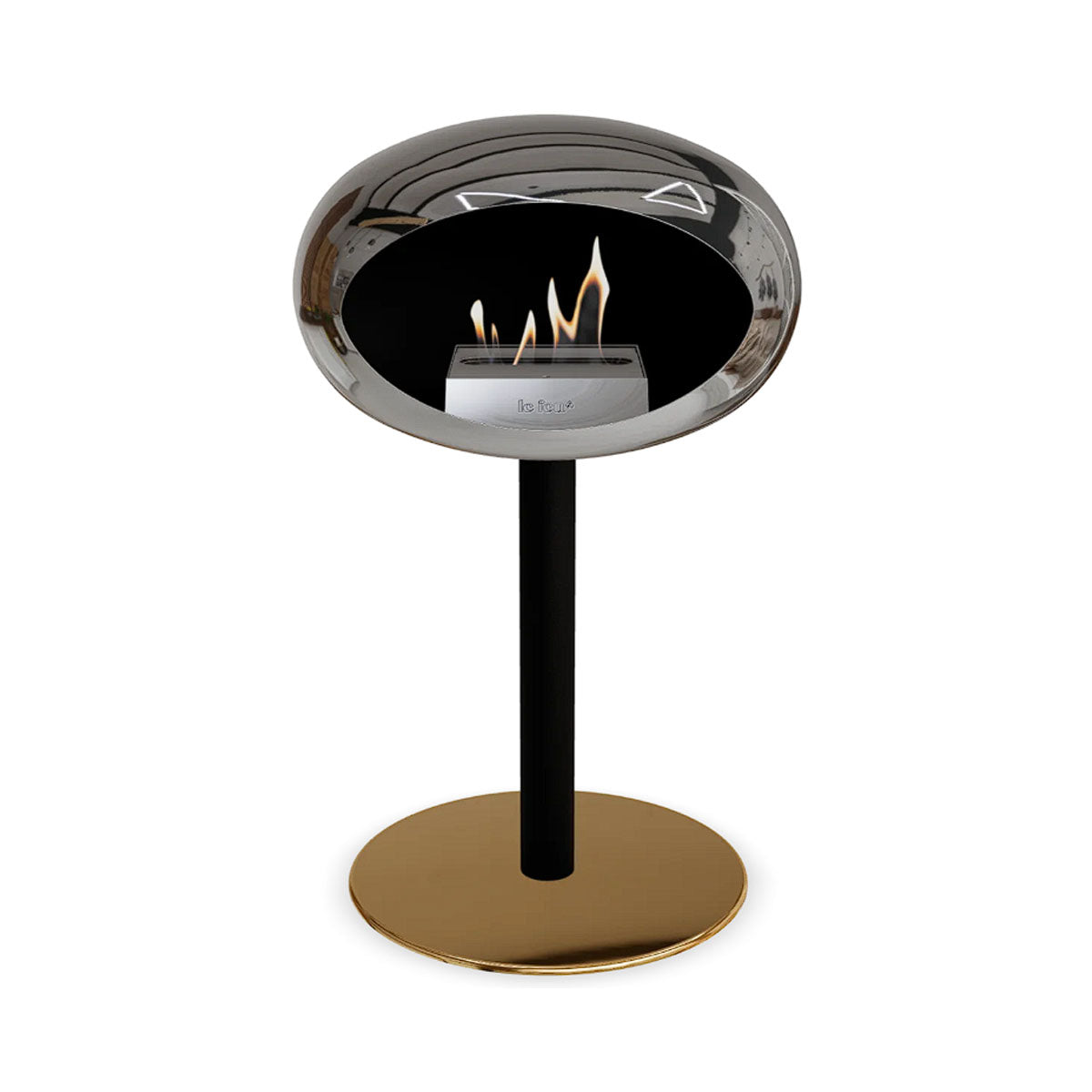 Le Feu Ground Steel Low - Chromed Silver - 60mm Pole Width