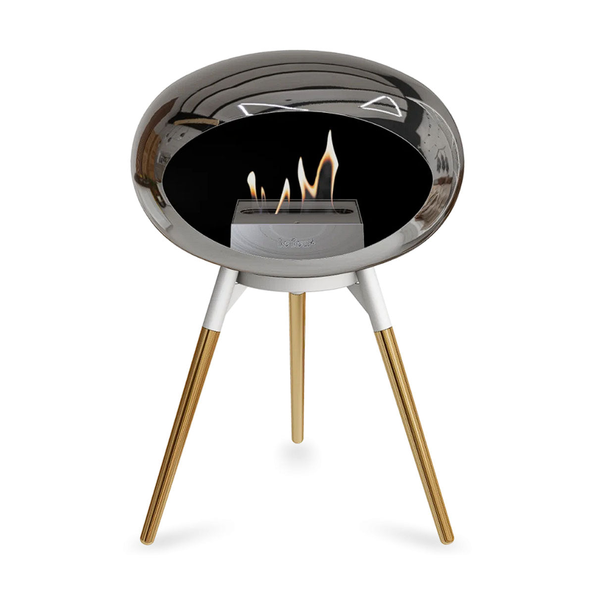 Le Feu Ground Wood Low - Chromed Silver