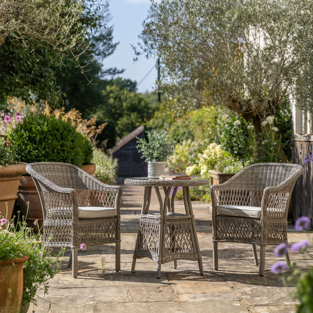 Gallery Direct Menton Bistro Set Stone