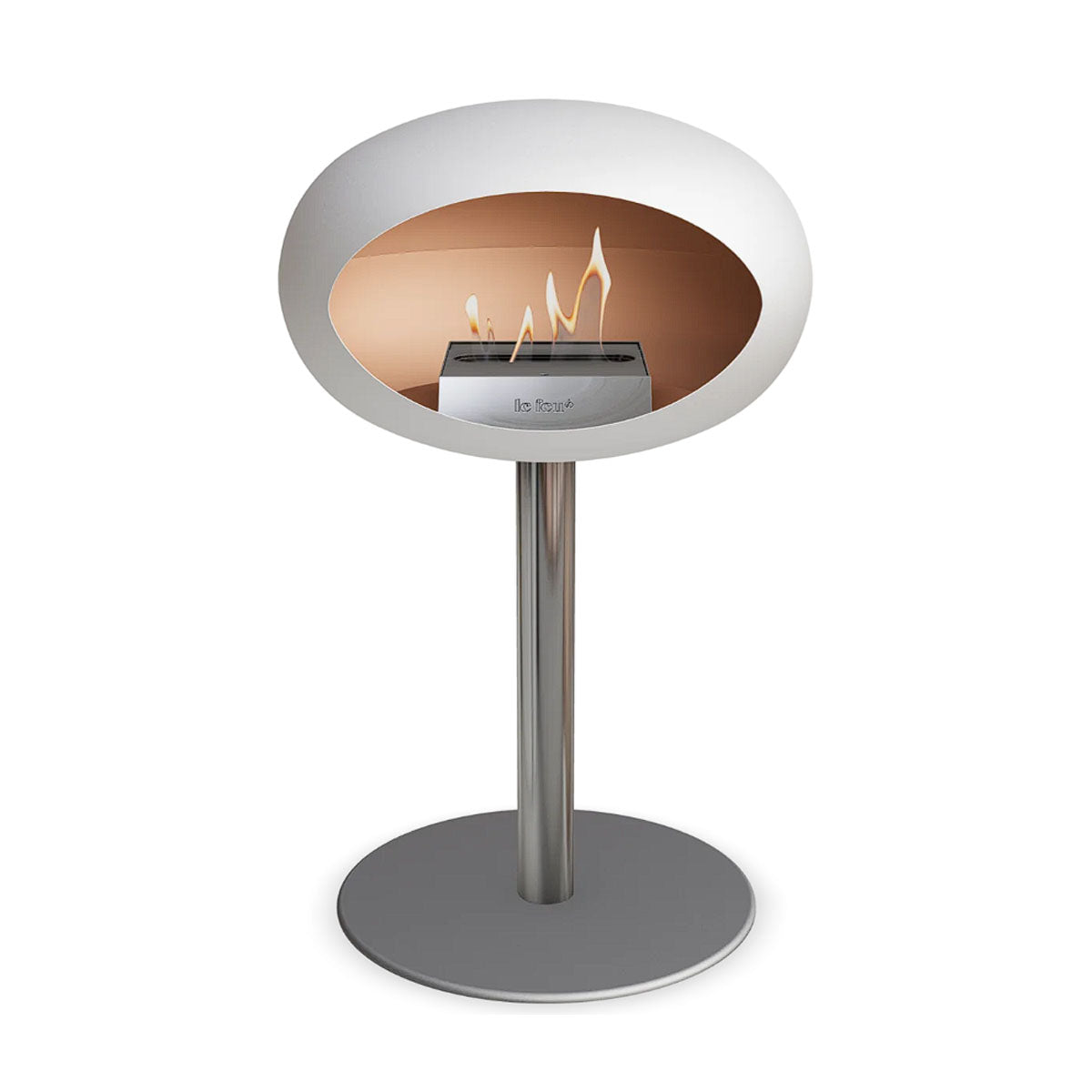 Le Feu Ground Steel Low - White - 60mm Pole Width