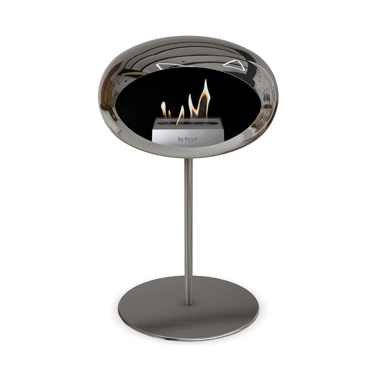 Le Feu Ground Steel Low - Chromed Silver - 25mm Pole Width