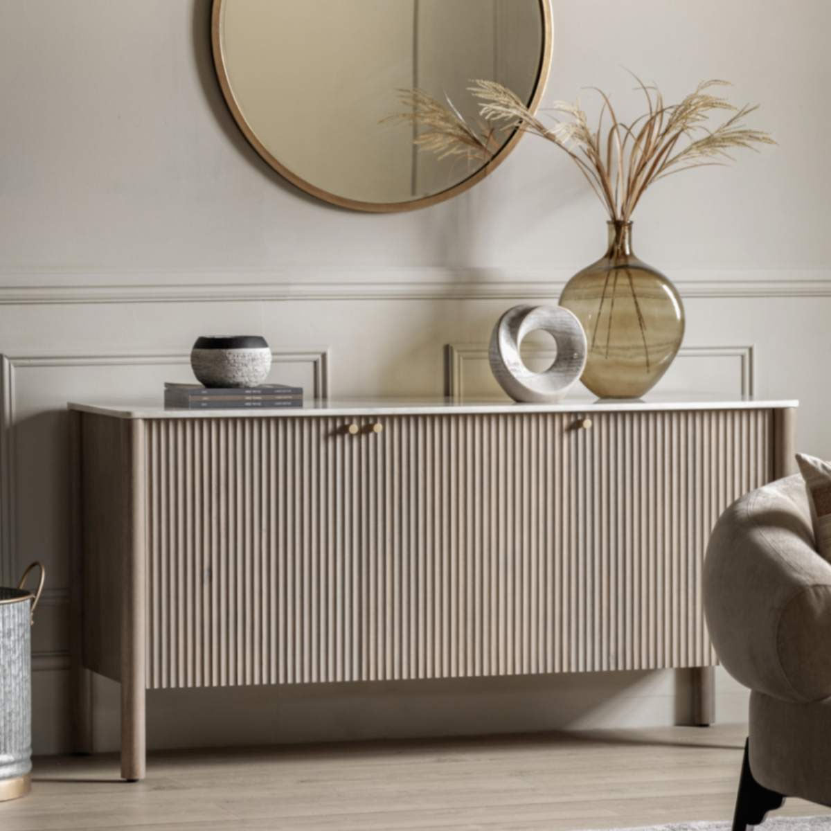 Gallery Direct Marmo 3 Door Sideboard 1516x450x750mm