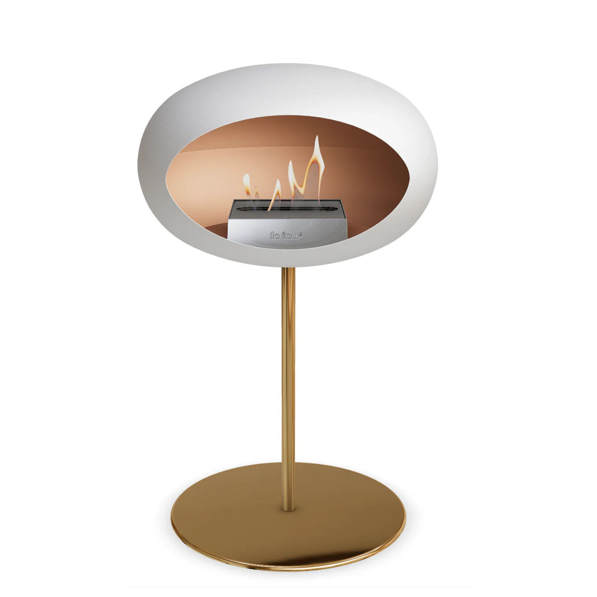 Le Feu Ground Steel Low - White - 25mm Pole Width