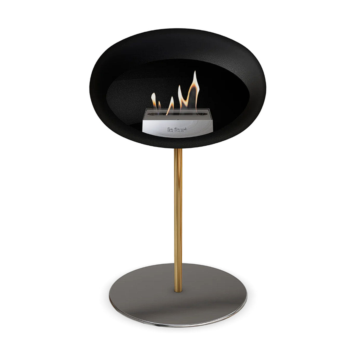 Le Feu Ground Steel Low - Black - 25mm Pole Width