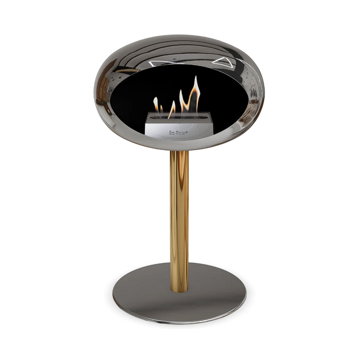 Le Feu Ground Steel Low - Chromed Silver - 60mm Pole Width