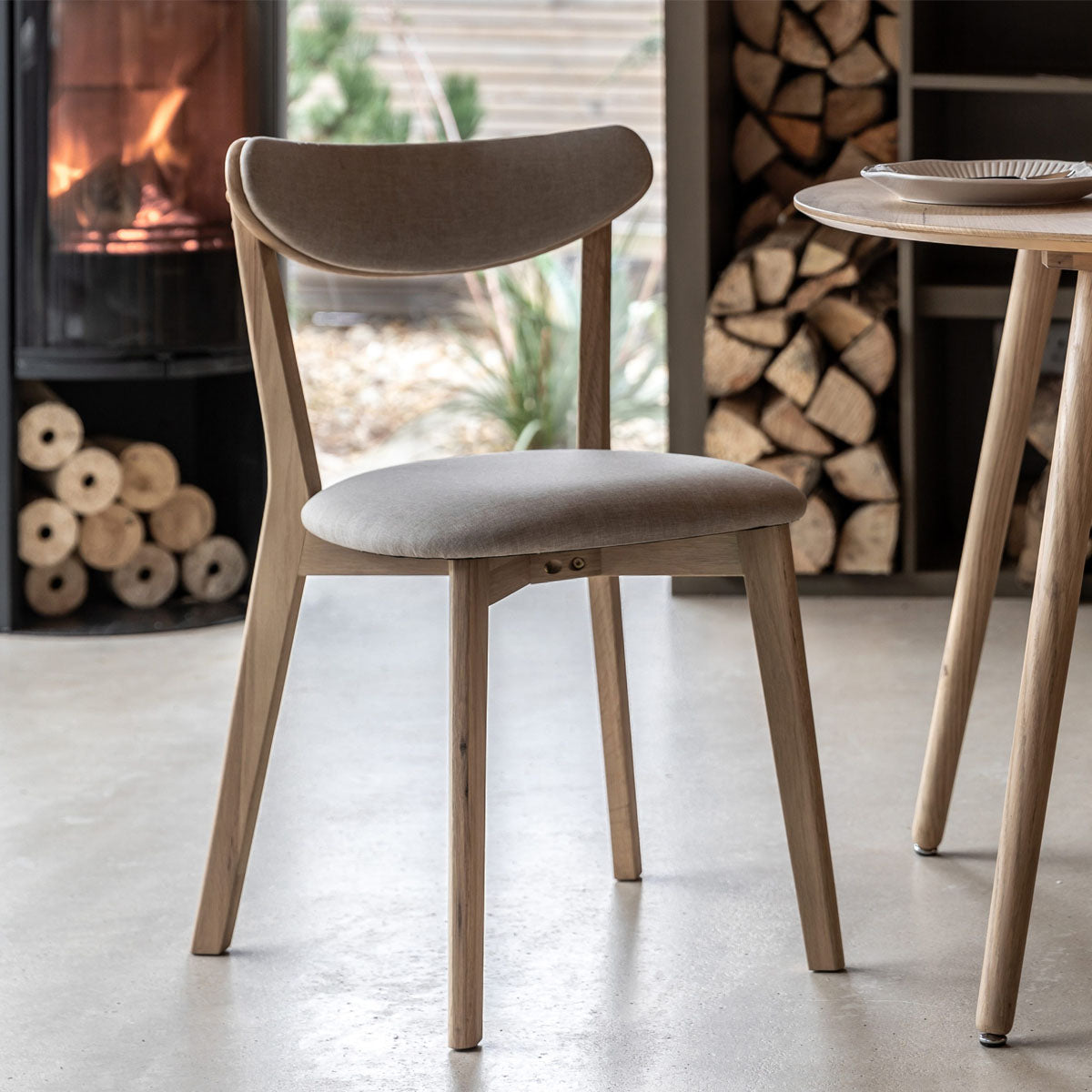 Gallery Direct Hatfield Dining Chair Natural (2pk) 520x515x815mm